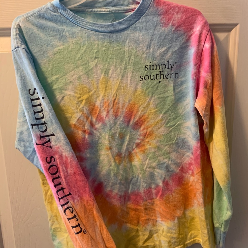 Simply southern girls Tie dye long sleeve shirt